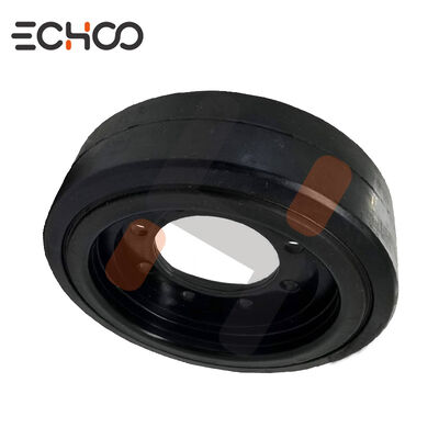 qualidade  High-Quality Road Machinery Rubber Roller Wheel Solid Tire Wheel for Pavers Fábrica
