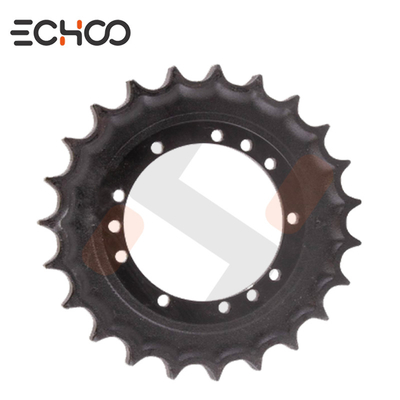 A roda dentada de acionamento se encaixa no componente do trem de pouso da escavadeira Hitachi ZX27U