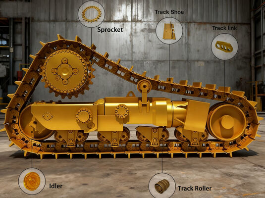 Peças de carro premium para carregadores de trilhos compactos Bobcat